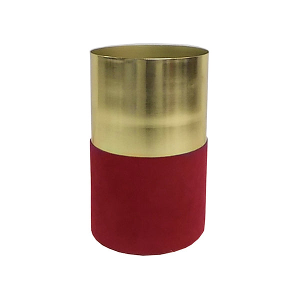 VASE GOLD RED VELVET