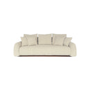 SOFA ESTACIONARIO DE TRES ASIENTOS EN TELA TEXTURIZADA TRICOLOR