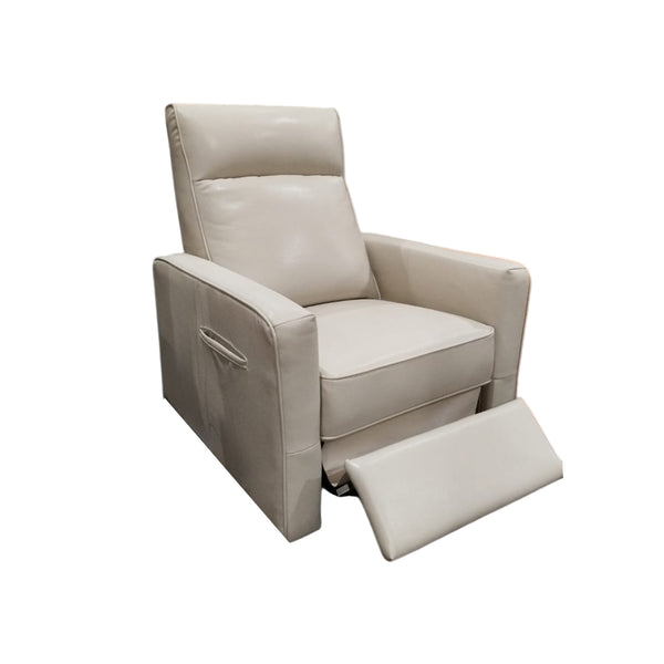 BUTACA RECLINABLE ELECTRICA EN PIEL SINTETICA CREMA