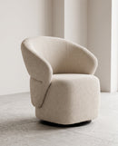 BUTACA GIRATORIA EN TELA BEIGE