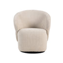 BUTACA GIRATORIA EN TELA BEIGE