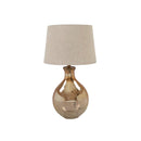 LAMPARA DE MESA CON BASE DE VIDRIO