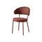 SILLA DE COMEDOR EN TELA Y METAL TERRACOTA