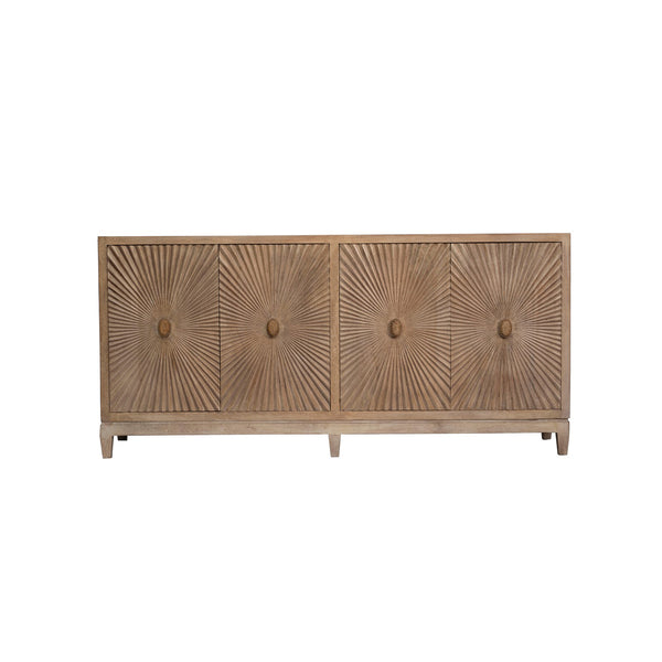 CREDENZA DE 4 PUERTAS ACABADO EN MADERA
