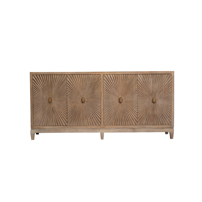 CREDENZA DE 4 PUERTAS ACABADO EN MADERA