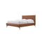 CAMA QUEEN HACCI PIEL SINTETICA CAMEL Y PATAS CROMADAS