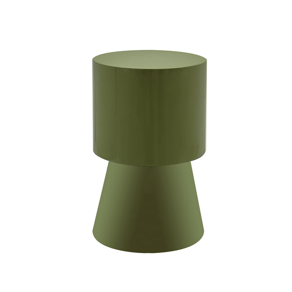 MESA LATERAL EN LACA VERDE