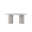 MESA DE COMEDOR TOPE DE MARMOL ARTIFICIAL Y BASE MDF