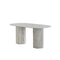 MESA DE COMEDOR TOPE DE MARMOL ARTIFICIAL Y BASE MDF