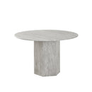 MESA DE COMEDOR EN MARMOL ARTIFICIAL Y BASE MDF