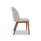 SILLA DE COMEDOR EN TELA BEIGE Y PATAS MARRONES