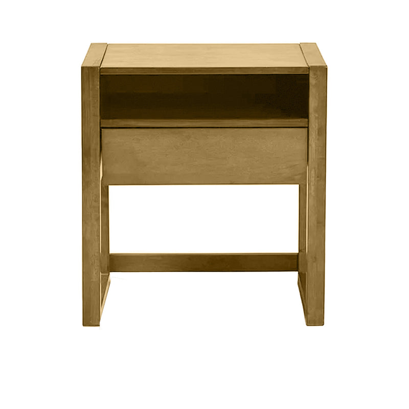 CAMA FULL INICIO COLOR MADERA NATURAL + MESITA DE NOCHE 2PCS