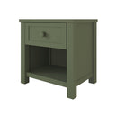 CAMA JESSE VERDE FULL + 1 MESITA DE NOCHE - 2PCS