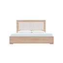 CAMA KING ACABADO DE MADERA NATURAL