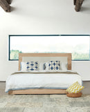 CAMA QUEEN ACABADO DE MADERA NATURAL