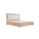 CAMA QUEEN ACABADO DE MADERA NATURAL