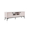 MESA DE TV COMPLAST BEIGE CON PATAS NEGRAS