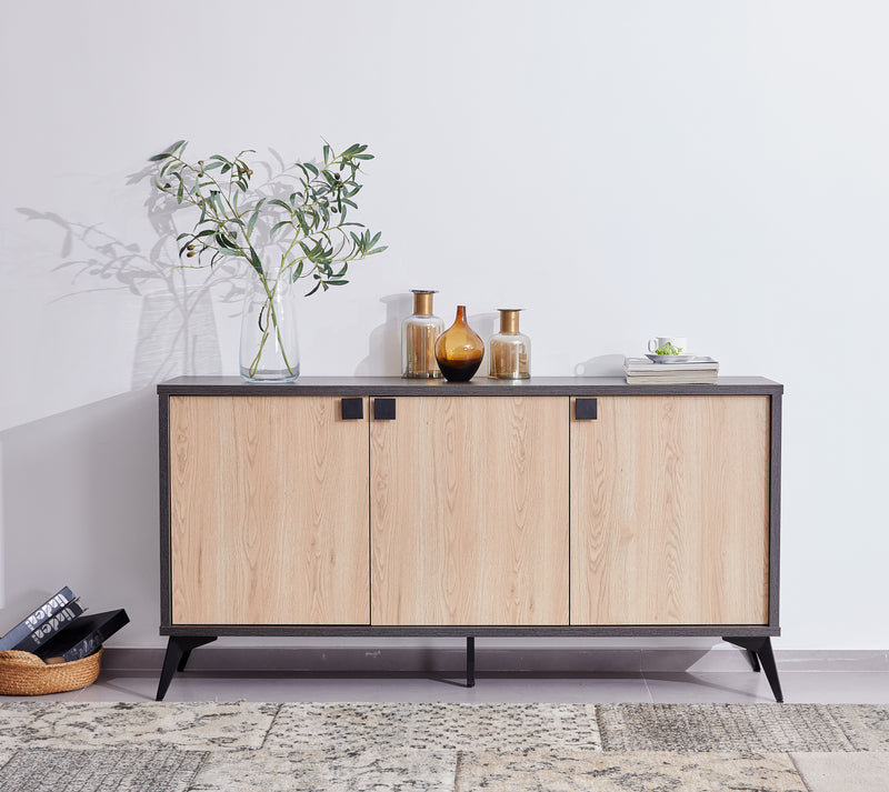 CREDENZA ACABADO DE MADERA NATURAL