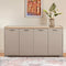 CREDENZA TAUPE Y TOPE NATURAL
