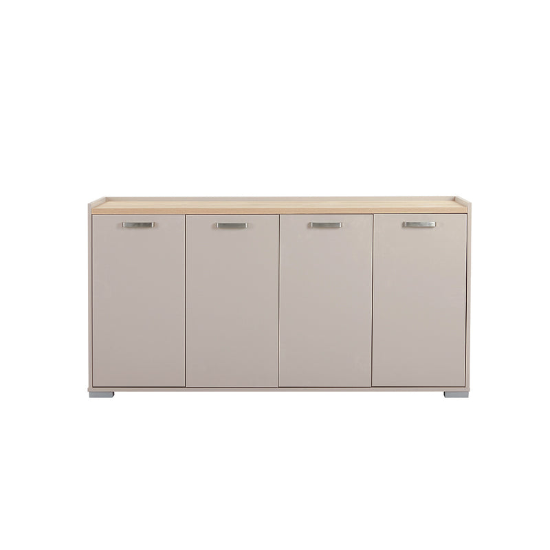 CREDENZA TAUPE Y TOPE NATURAL