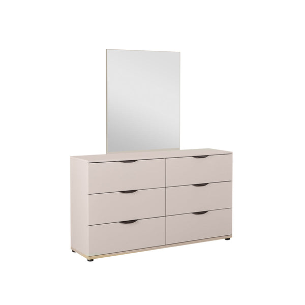 GAVETERO CON ESPEJO BEIGE