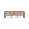 MESA DE TV ACABADO DE MADERA NATURAL Y NEGRA