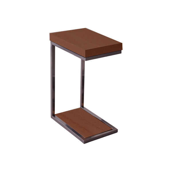 MESA LATERAL ACABADO DE MADERA Y METAL