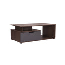 MESA DE CENTRO ACABADO DE MADERA Y GRIS