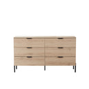 GAVETERO ACABADO DE MADERA NATURAL Y GRIS