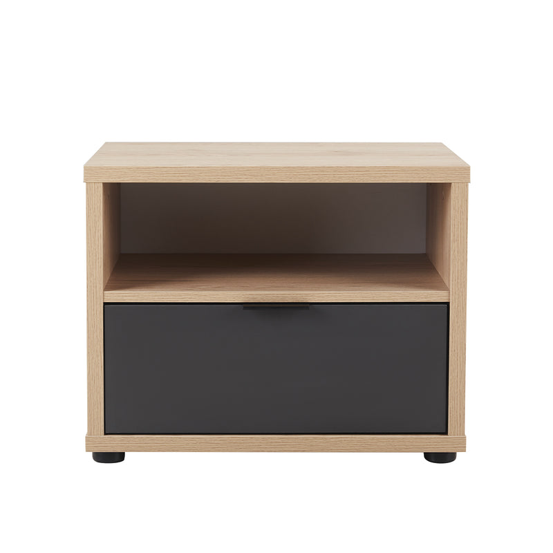 MESA DE NOCHE ACABADO DE MADERA NATURAL