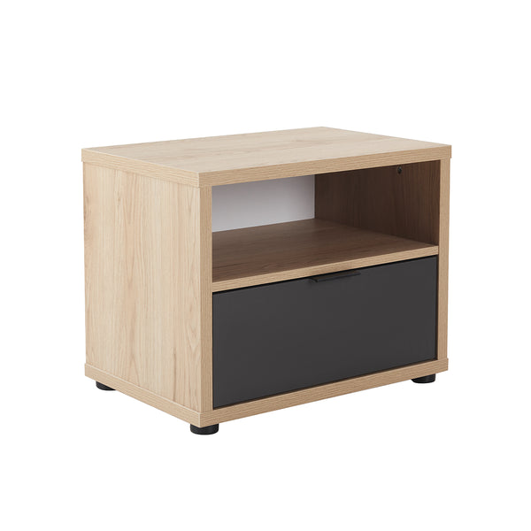 MESA DE NOCHE ACABADO DE MADERA NATURAL