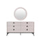 DRESSER AND ROUND MIRROR