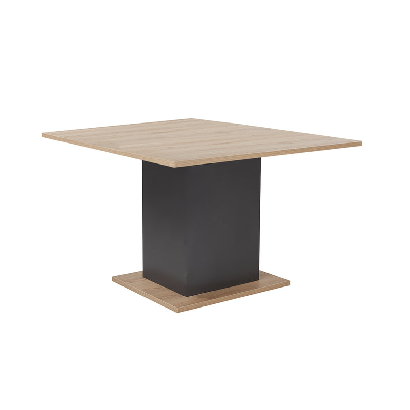 MESA DE COMEDOR ACABABO DE MADERA NATURAL Y BASE GRIS
