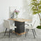 MESA DE COMEDOR ACABABO DE MADERA NATURAL Y BASE GRIS