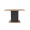 MESA DE COMEDOR ACABABO DE MADERA NATURAL Y BASE GRIS