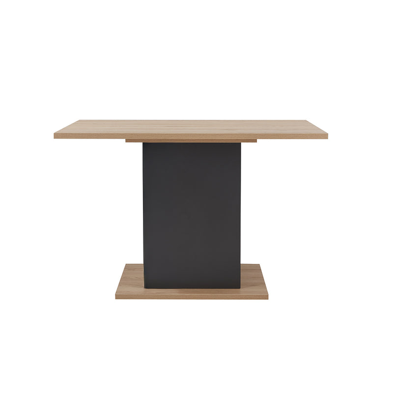 MESA DE COMEDOR ACABABO DE MADERA NATURAL Y BASE GRIS