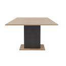 MESA DE COMEDOR ACABABO DE MADERA NATURAL Y BASE GRIS