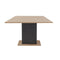 MESA DE COMEDOR ACABABO DE MADERA NATURAL Y BASE GRIS