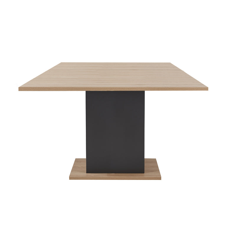 MESA DE COMEDOR ACABABO DE MADERA NATURAL Y BASE GRIS