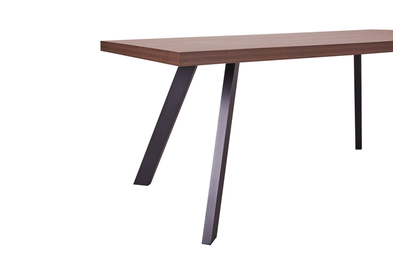 MESA DE COMEDOR ACABADO DE MADERA Y PATAS NEGRAS