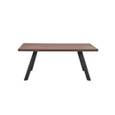 MESA DE COMEDOR ACABADO DE MADERA Y PATAS NEGRAS