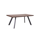 MESA DE COMEDOR ACABADO DE MADERA Y PATAS NEGRAS