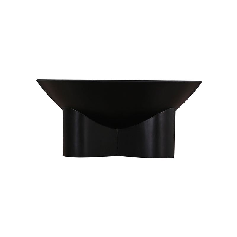 MESA DE CENTRO EN ACABADO DE MADERA NEGRA
