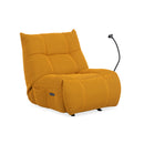 BUTACA RECLINABLE MANUAL EN TELA AMARILLA