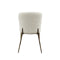 SILLA DE COMEDOR EN TELA BEIGE CON PATAS DORADAS