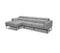 SOFA SECCIONAL ESTACIONARIO IZQUIERDO CON FRENTE DE  PIEL GRIS