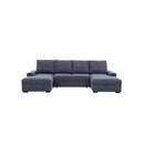 SOFA CAMA EN TELA AZUL