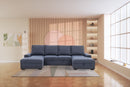 SOFA CAMA EN TELA AZUL