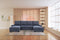 SOFA CAMA EN TELA AZUL