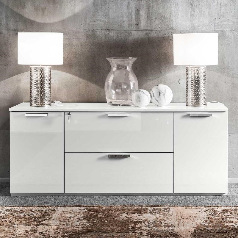 CREDENZA SEDONA EN BLANCO ALTO BRILLO